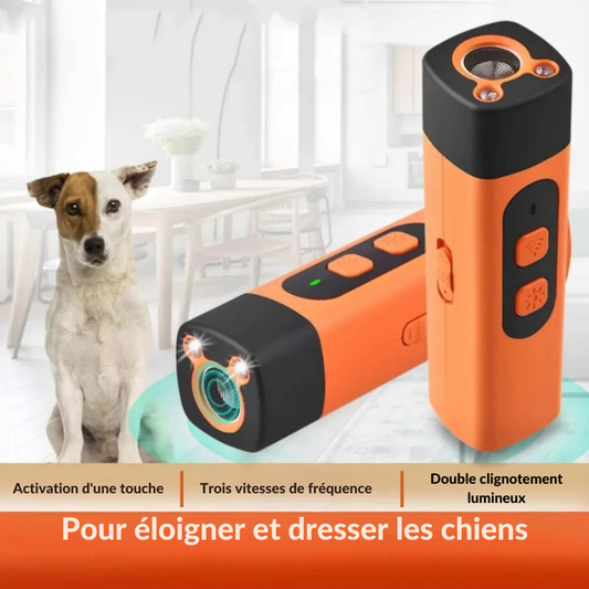 Répulsif à Ultrasons Rechargeable pour chien avec Télécommande