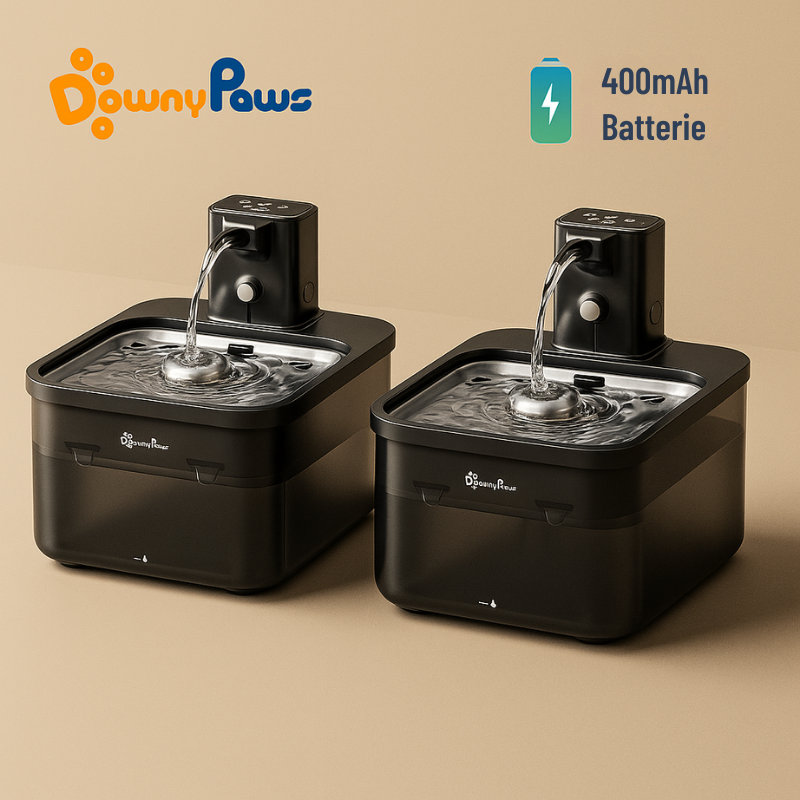 Fontaine à Eau Automatique 2,5L – Sans Fil, Inox, Silencieuse Pawpal store