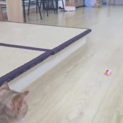 Lot de balles pour chat avec grelot, peluche douce et laine colorée – jouets interactifs pour chats de tous âges.